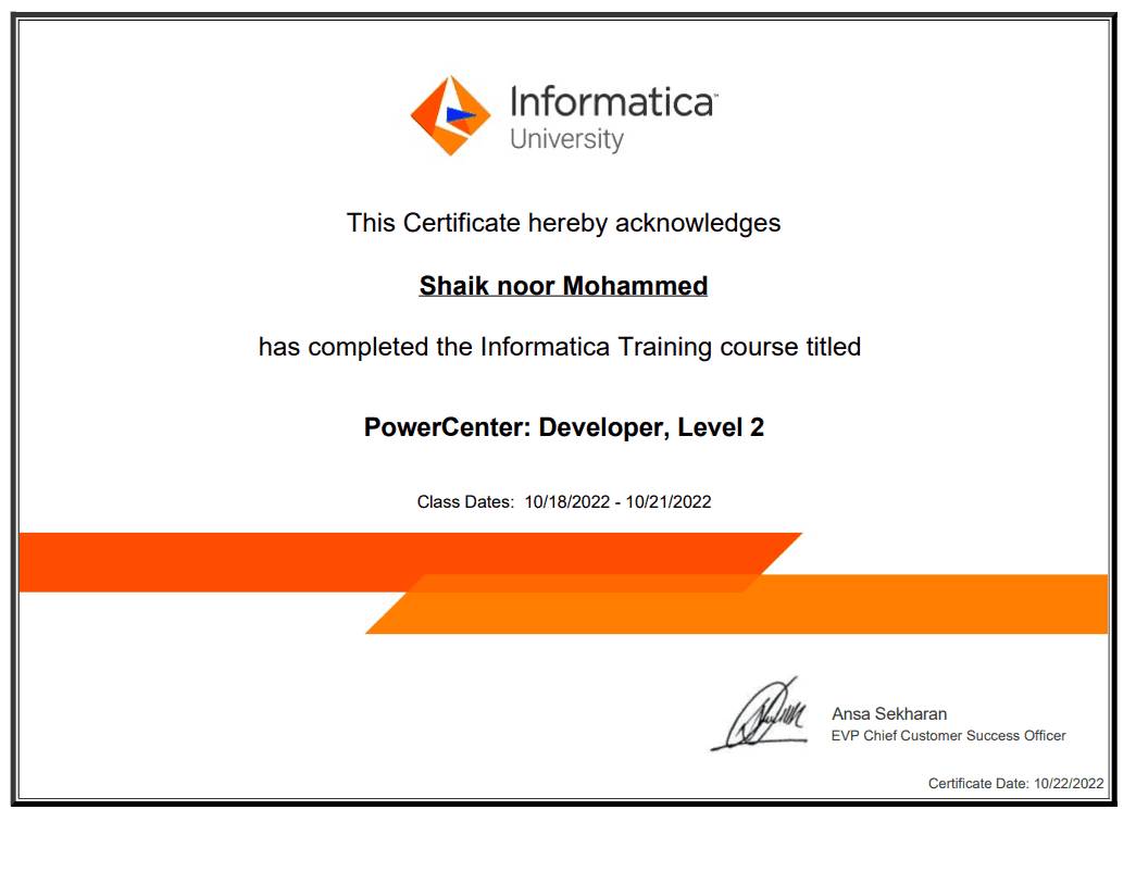 PowerCenter Developer Level 2